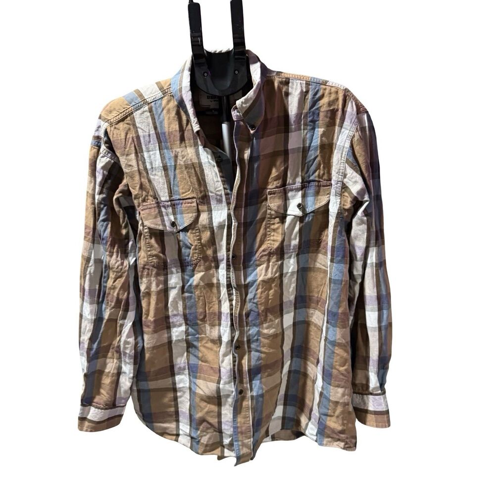 WRANGLER Painted Desert Western Snap Shirt Brown multicolor size Large cowboy